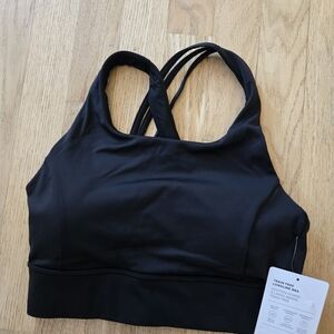 Athleta Black Strappy Sports Bra, Super Cute Back! Nwt, Size XS